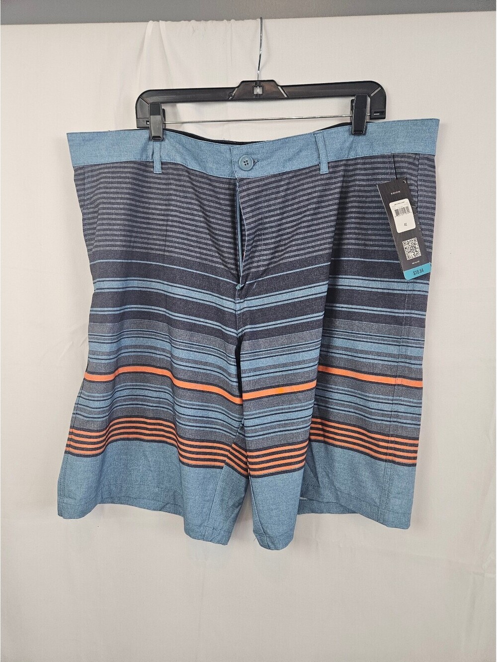 Ocean Pacific 4-Way Stretch Blue Striped Shorts Size 42 NWT